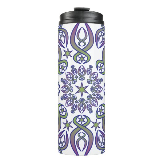 Blauwe fietsen thermosbeker (Voorkant)