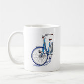Blauwe fietsentekening koffiemok (Links)
