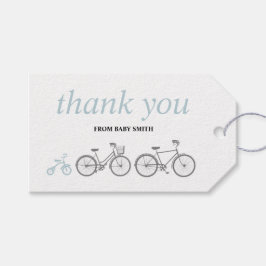 Blauwe fietsgeschenk Labels Cadeaulabel