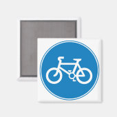 Blauwe fietsmagneet magneet (Voorkant / Achterkant)