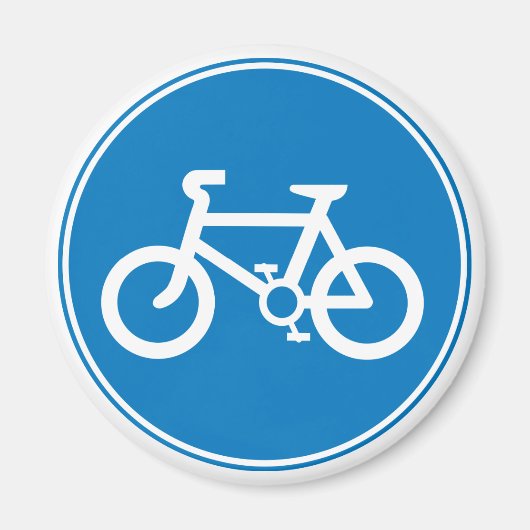 Blauwe fietsmagneet magneet (Voorkant)