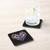 Blauwe Filigree Hart Onderzetters (Rechterzijde)