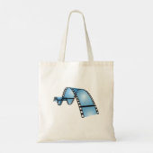 Blauwe filmstrip tote bag (Achterkant)