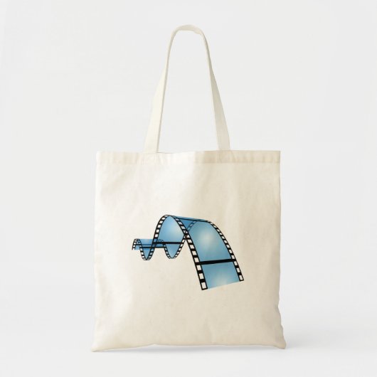 Blauwe filmstrip tote bag (Voorkant)