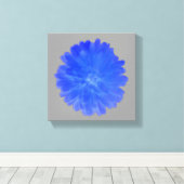 Blauwe Flamingo Canvasprint Canvas Afdruk (Insitu (Houten vloer))