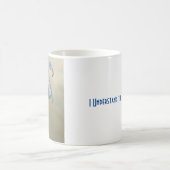 Blauwe flamingo met parels mok (Center)