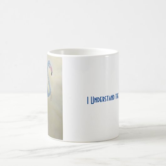 Blauwe flamingo met parels mok (Center)