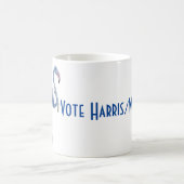 Blauwe FLAmingo met Pearls mok. Stem Harris/Walz 2 Koffiemok (Center)