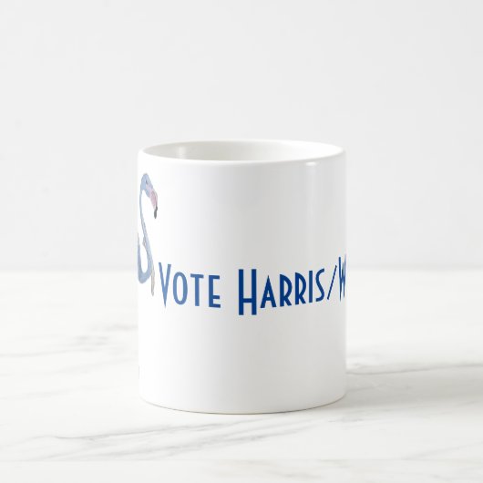 Blauwe FLAmingo met Pearls mok. Stem Harris/Walz 2 Koffiemok (Center)