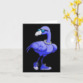 Blauwe Flamingo Parels Comma La Kamala Harris 2024 Kaart (Gele Bloem)