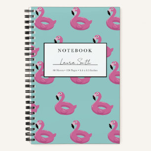 Blauwe Flamingo Zwembad Drijver Persoonlijk Notiti Notitieboek