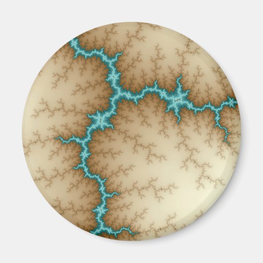 Blauwe Flash - Fractal Magneet (Voorkant)