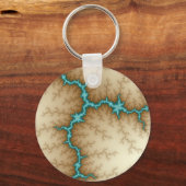 Blauwe Flash - Fractal Sleutelhanger (Voorkant)