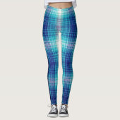 Blauwe flatel look Cozy Country Leggings (Voorkant)