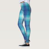 Blauwe flatel look Cozy Country Leggings (Links)