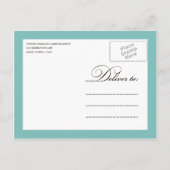 BLAUWE FLATWARE | REPETITIEDINER UITNODIGEN UITNODIGING BRIEFKAART (Achterkant)