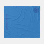 Blauwe fleece deken met logo en motto (Voorkant (Horizontaal))