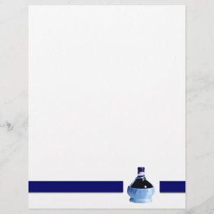 Blauwe flessenbrochure flyer