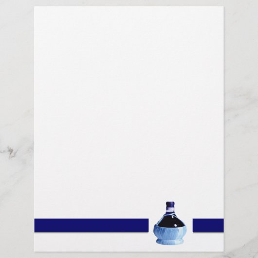Blauwe flessenbrochure flyer (Voorkant)