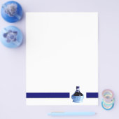 Blauwe flessenbrochure flyer (Enkel)