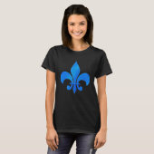 blauwe fleur-de-lis t-shirt (Voorkant volledig)