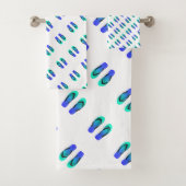 Blauwe Flip Flops Kids Wit  Bad Handdoek (Insitu)