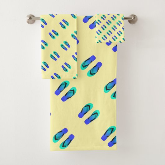 Blauwe Flip Flops Kinderen  Bad Handdoek (Insitu)