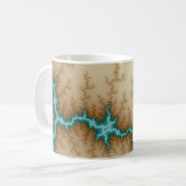 Blauwe flits - Fractal Mok (Voorkant links)