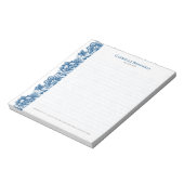 Blauwe  florageplaats notitieblok (Linkerzijde)