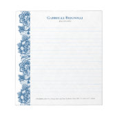 Blauwe  florageplaats notitieblok (Voorkant)