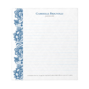 Blauwe  florageplaats notitieblok