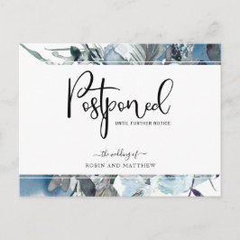Blauwe Floral, aankondiging van het uitgestelde hu Briefkaart