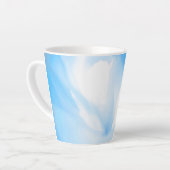 Blauwe Floral afdrukken Kleine latte Mok (Linkerhoek)