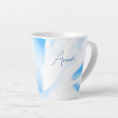 Blauwe Floral afdrukken Kleine latte Mok (Rechterhoek)