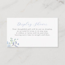 Blauwe Floral Baby shower Display Shower Enclosure