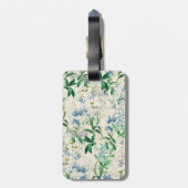  Blauwe Floral Bagagelabel (Achterkant verticaal)