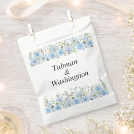  blauwe Floral bruiloft Bedankzakje