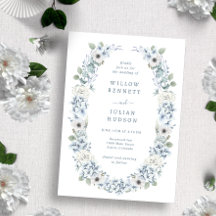  blauwe Floral bruiloft