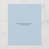 Blauwe Floral Budget 50th Birthday Uitnodiging Flyer (Achterkant)