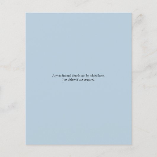 Blauwe Floral Budget 60e uitnodiging op de verjaar Flyer (Achterkant)