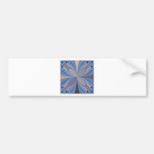 Blauwe Floral Bumpersticker (Voorkant)