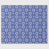  Blauwe Floral Cadeaupapier (Vlak)