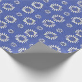  Blauwe Floral Cadeaupapier (Hoek)