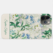  Blauwe Floral Case-Mate iPhone Case (Achterkant (horizontaal))