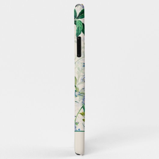 Blauwe Floral Case-Mate iPhone Case (Achterkant/rechts)
