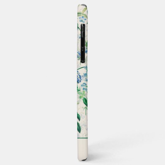  Blauwe Floral Case-Mate iPhone Case (Achterkant/links)