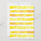 Blauwe Floral Citroen Eerste Verjaardag Uitnodigin Kaart (Achterkant)