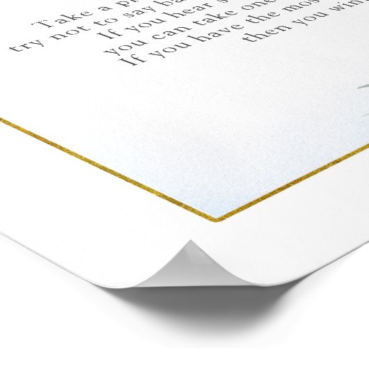 Blauwe Floral Citroen Main Squeeze Zeg geen Baby Poster (Hoek)