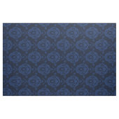 Blauwe  Floral Damask Pattern Fabric Stof (Fat Quarter)