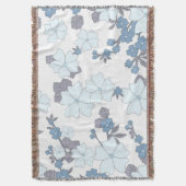  Blauwe Floral Deken (Voorkant Verticaal)